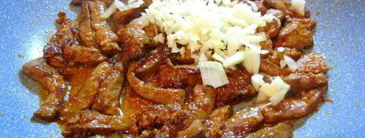 печенка в пикантном соусе. Шаг 5