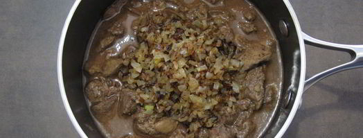 тушеная куриная печень. Шаг 5