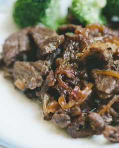 Жареная печень с луком