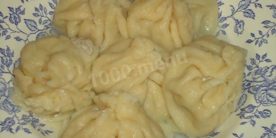 Хинкали из теста с мясом