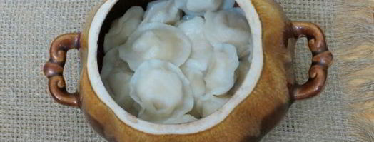 пельмени с грибами в горшочках в духовке. Шаг 15