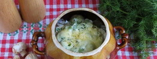 пельмени с грибами в горшочках в духовке. Шаг 19