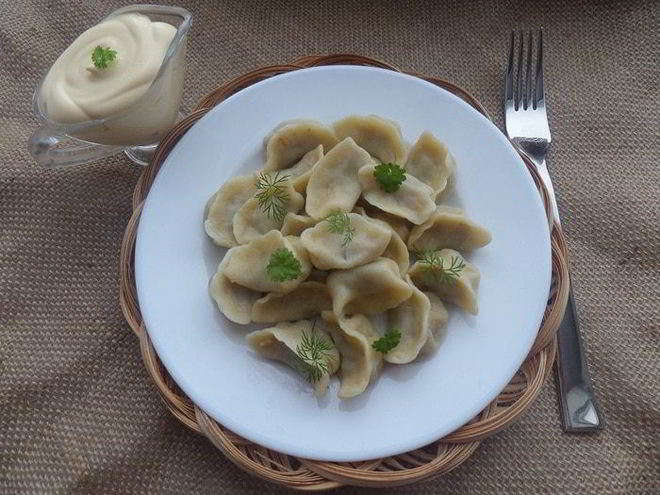 Рецепт пельменей с гусем, гречкой и овощами