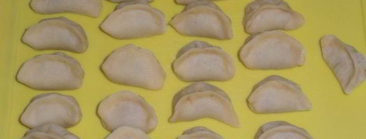 пельмени с гусем, гречкой и овощами. Шаг 17