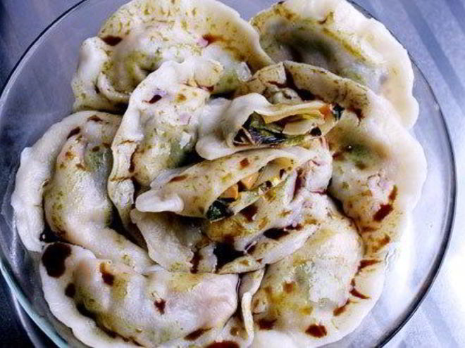 Рецепт пельменей с королевской вешенкой и пореем