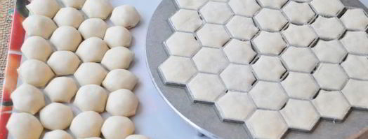 пельмени с куриной грудкой и свиным фаршем. Шаг 7