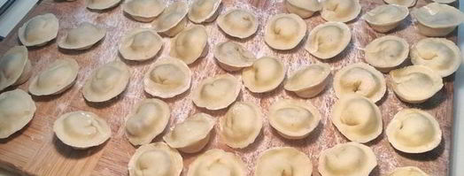 пельмени с рыбой и белыми грибами. Шаг 14