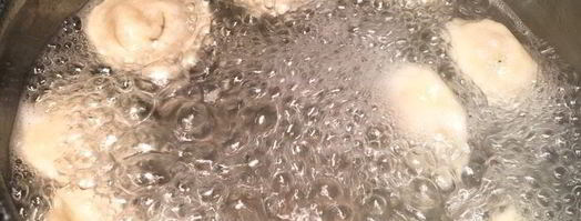 пельмени с рыбой и белыми грибами. Шаг 19