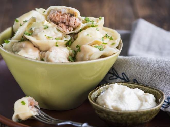 Рецепт пельменей с рыбой