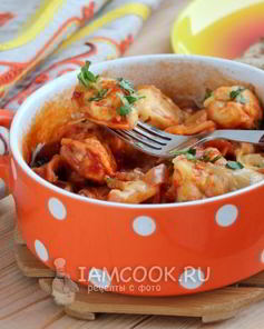 Пельмени в духовке с лечо