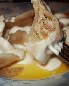 Свиные пельмени с начинкой из отварного мяса