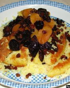 Азербайджанский сладкий плов с изюмом и сухофруктами