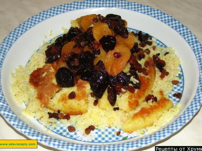 Рецепт азербайджанского сладкого плова с изюмом и сухофруктами