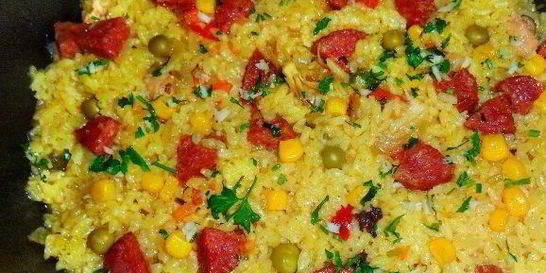 Испанская паэлья с курицей