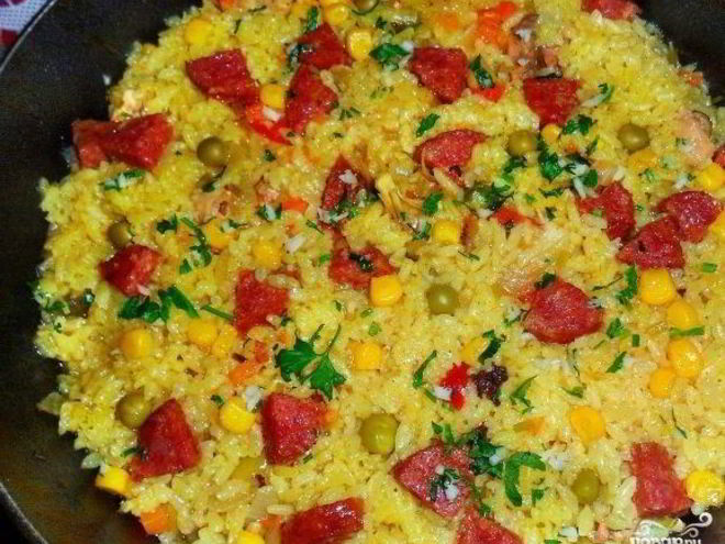 Рецепт испанской паэльи с курицей
