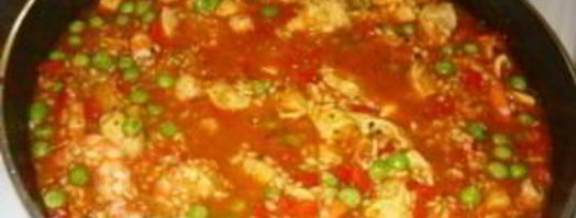 паэлья с курицей и креветками. Шаг 14