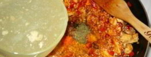 паэлья с курицей и креветками. Шаг 11