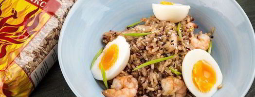 плов из красного и бурого риса с креветками. Шаг 9