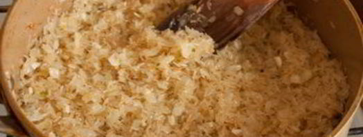 рисовый пилав с помидорами и базиликом. Шаг 4