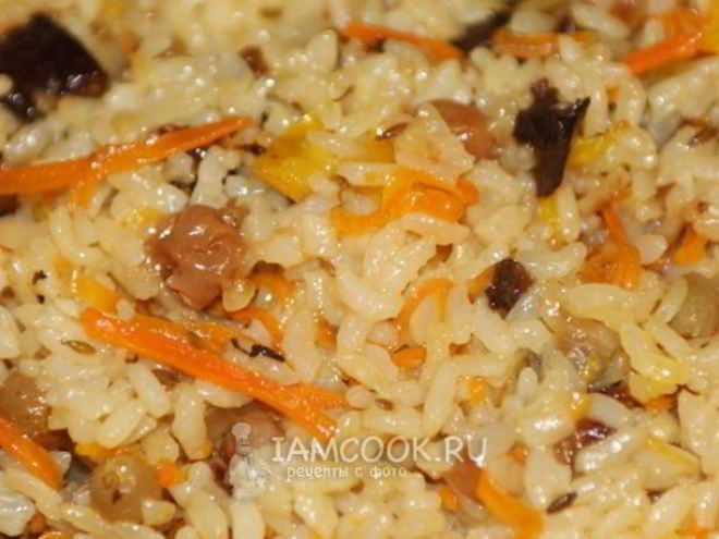 Рецепт сладкого постного плова