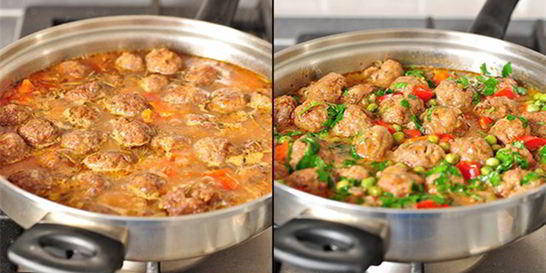 Фрикадельки с овощным рагу