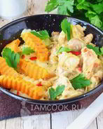 Фрикасе из курицы с грибами