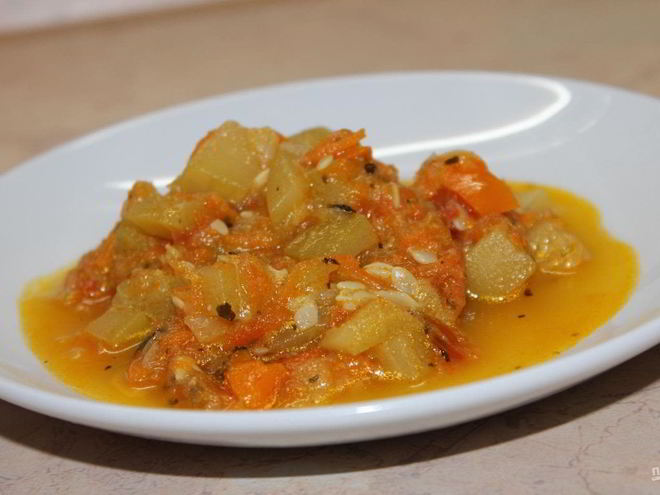 Рецепт овощного рагу из кабачков