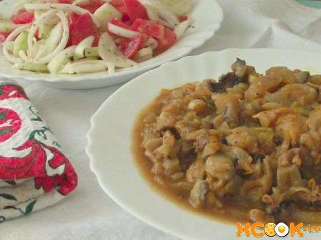 Рецепт овощного рагу с грибами