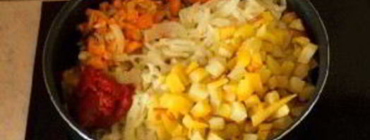 овощное рагу с мясом и картошкой. Шаг 4