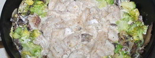 рагу из минтая с шампиньонами и брокколи. Шаг 8