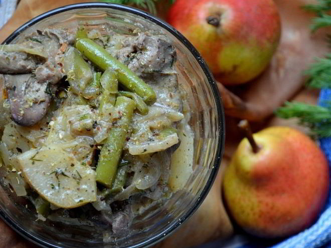 Рецепт рагу с фасолью и грушей