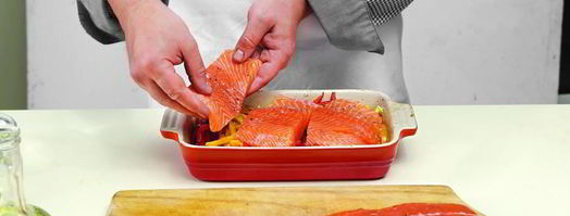 запеченное рагу из рыбы с перцем. Шаг 7