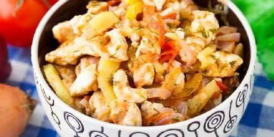 Рататуй с куриной грудкой
