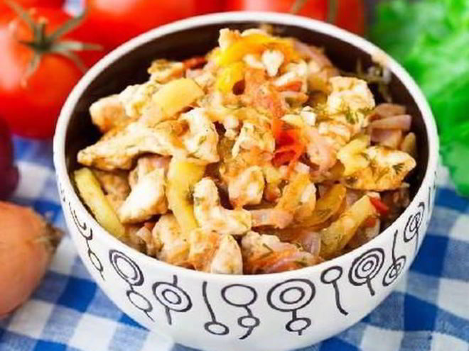 Рецепт рататуя с куриной грудкой