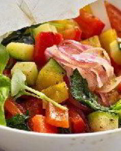 Рататуй с миндально-чесночным соусом