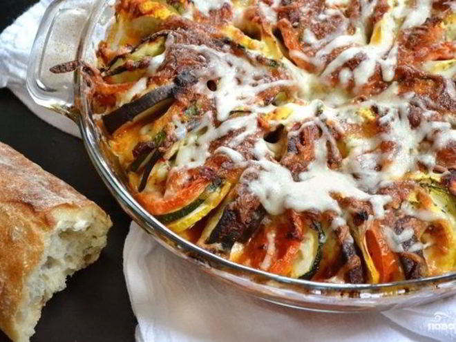 Рецепт рататуя с моцареллой