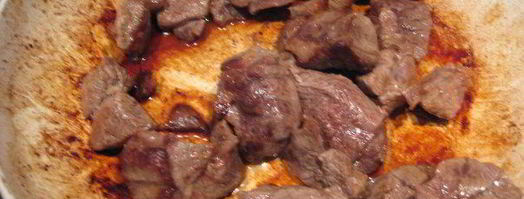 запеченные овощи рататуй с острой телятиной. Шаг 4