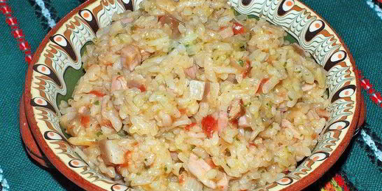 Ризотто с беконом