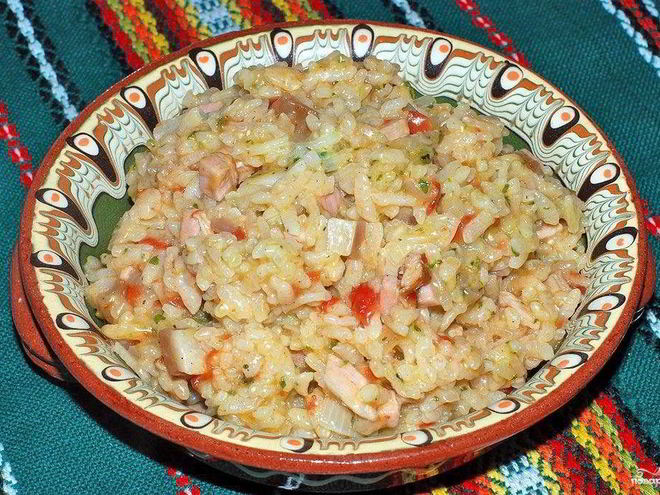 Рецепт ризотто с беконом