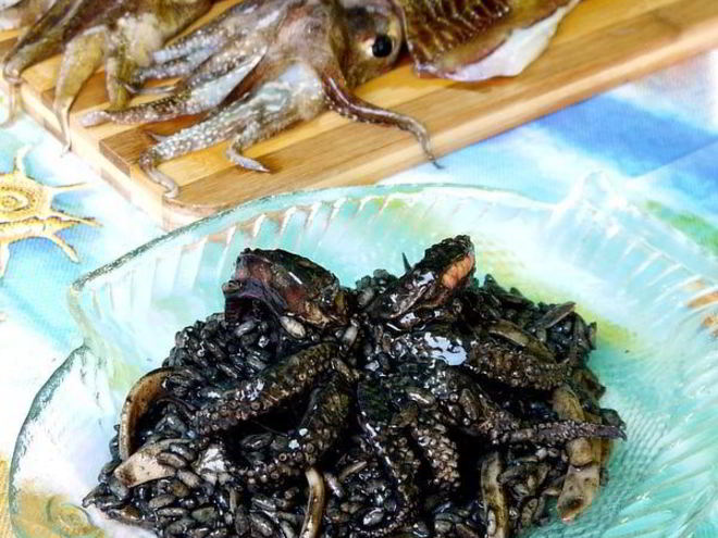 Рецепт ризотто с чернилами каракатицы