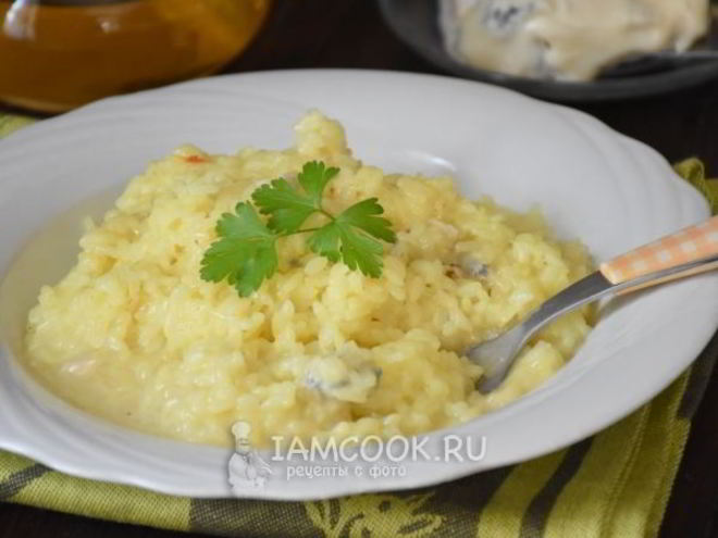 Рецепт ризотто с горгонзолой и шафраном