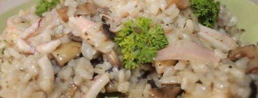 ризотто с кальмарами и шампиньонами. Шаг 12