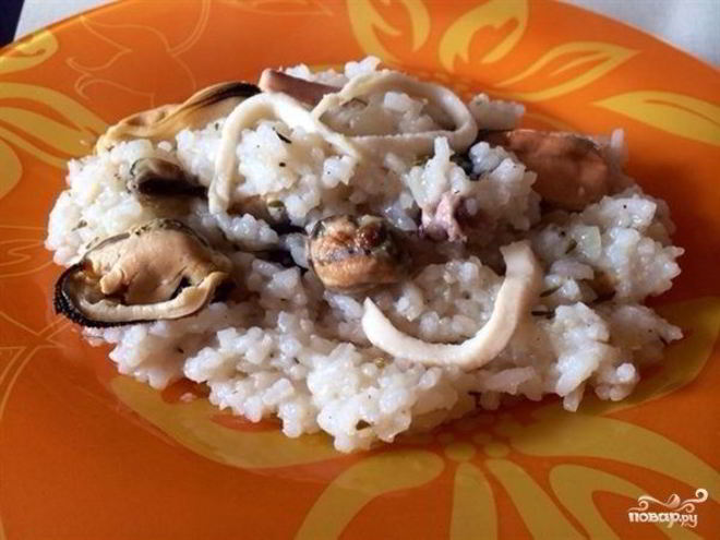 Рецепт ризотто с креветками в мультиварке