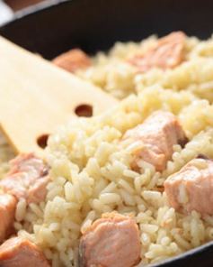 Ризотто с лососем