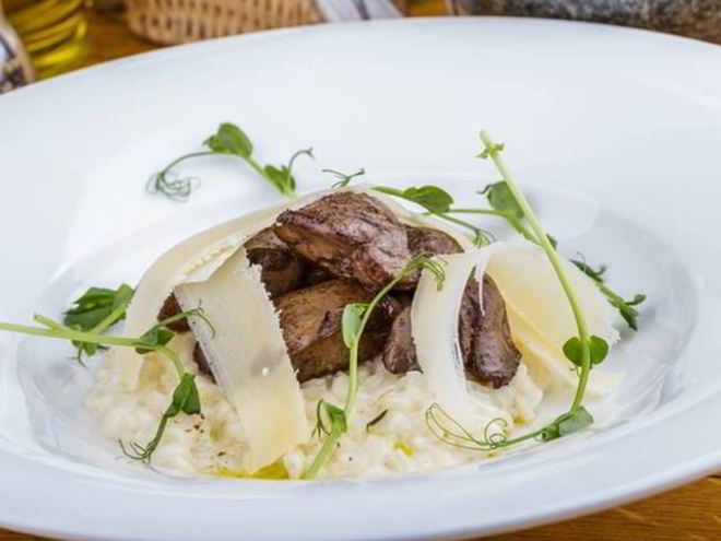 Рецепт ризотто с паштетом из утиной печени