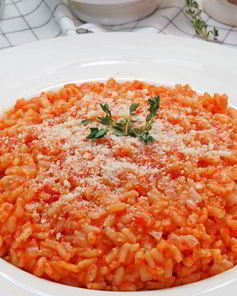 Ризотто с печеным болгарским перцем