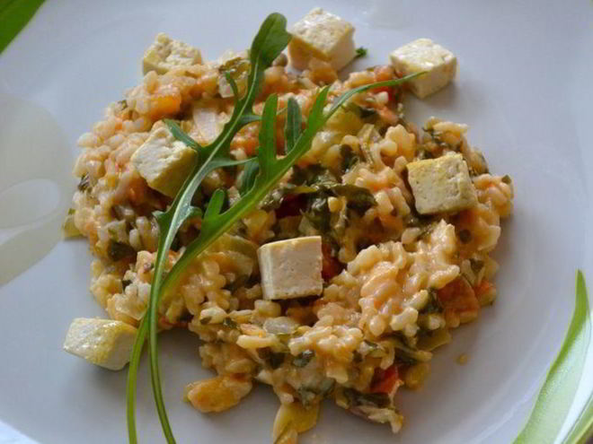 Рецепт ризотто с руколой