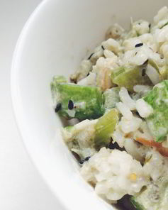 Ризотто с цуккини и черным кунжутом