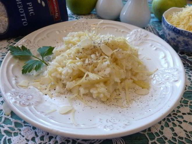 Рецепт ризотто с яблоком