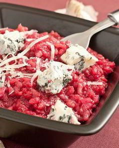 Ризотто со свеклой и горгонзолой